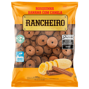 ROSQUINHA BANANA+CANELA RANCHEIRO 300G